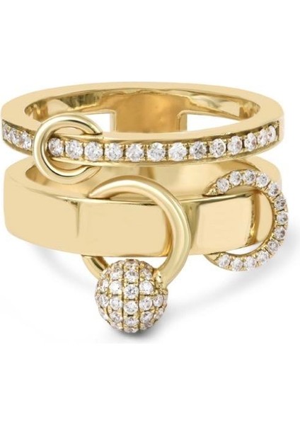 Çelik Taşlı Yüzük (Ayarlanabilir)