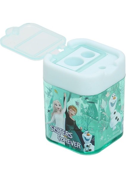 2 Li Kalemtraş 2 Adet Karlar Kraliçesi Geniş Hazneli Çift Bıçaklı Kalem Traş No3 Figürlü Jumbo Kalemtıraş modelleri