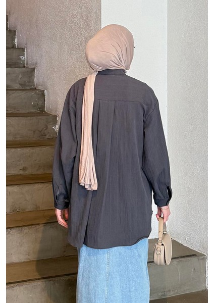 Kraşlı Gömlek Antrasit fırsatları