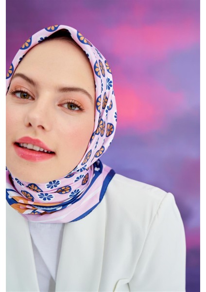 Twill Eşarp Mina Pembe modelleri