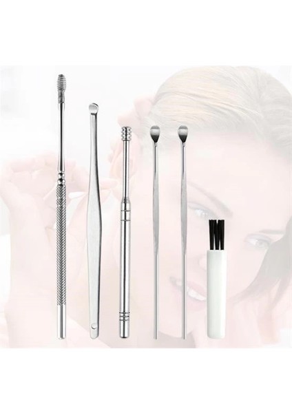 6 Parça Paslanmaz Çelik Kulak Balmumu Toplayıcı Çıkarıcı Temizleyici Bakımı Çubuk Seti fırsatları