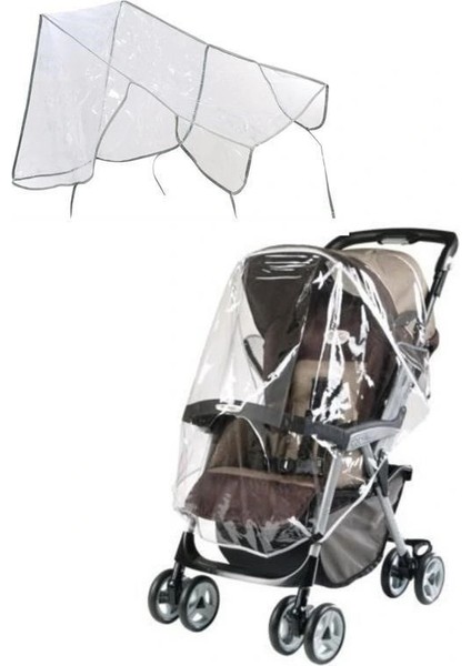 Leyloş Bebek Arabası Puset Şeffaf Yağmurluk Rüzgar Engelleyici Muşamba modelleri