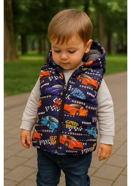 Araba Desenli Erkek Çocuk Kapşonlu Şişme Yelek fiyatları