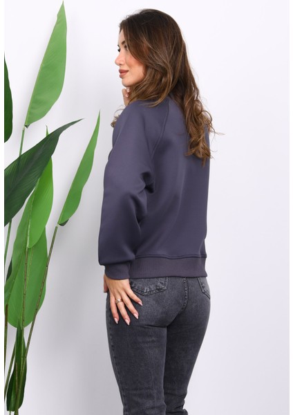 Füme Fermuarlı Scuba Kısa Ceket fırsatları