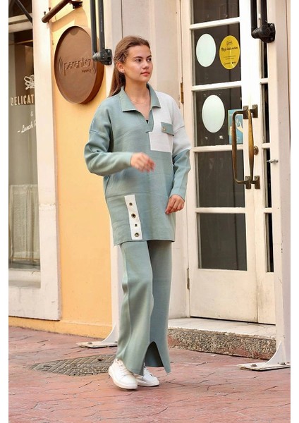 Kuş Gözü Triko Takım Mint fiyatları