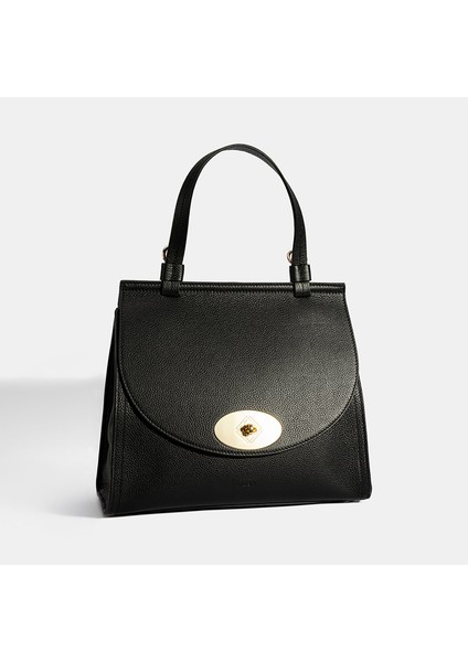 Kadın Siyah Omuz Askılı Deri El Çantası modelleri