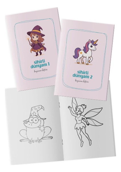 Sihirli Dünyam Boyama Kitabı 2'li Set