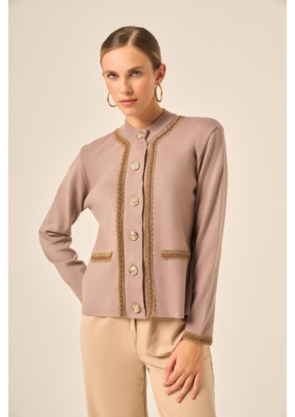 Şerit Detaylı Hırka Sütlü Kahve 25199 fiyatları