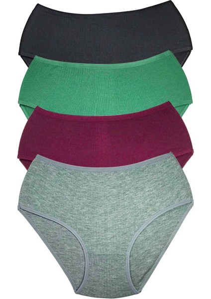 4 Adet Kadın Yüksek Bel Ribana Bato Külot S042