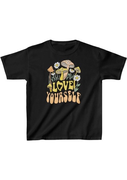 Çocuk Unisex Baskılı T-Shirt - Siyah