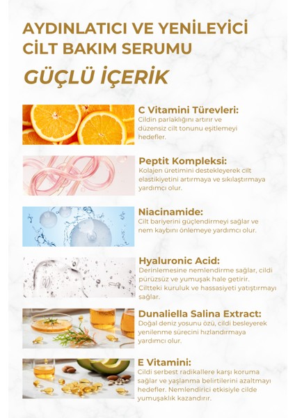 Aydınlatıci, Cilt Tonu Esitleme, Leke Karşıtı, Nemlendirici Niacinamide Cilt Bakım Serum 40 ml modelleri