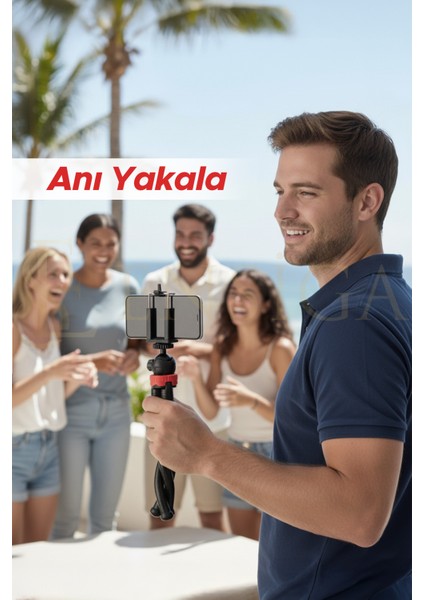 Bluetooth Kumandalı Esnek Ahtapot Flexıble Tripod Selfie Masa Üstü Stand fırsatları