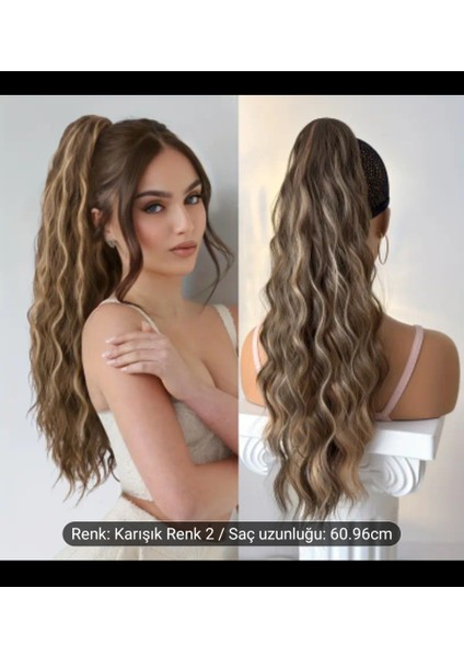 Saç Peruk Kadın Erkek Postiş At Kuyrugu Isıya Dayanıklı Fiber Günlük Saç Özel Gün Saçı