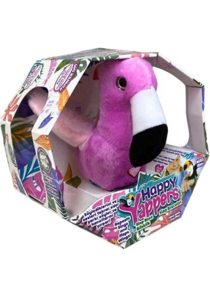 Peluş Ses Tekrarlı Hayvan Bileklik Aksesuar - Pembe Flamingo (Lisinya) fiyatları