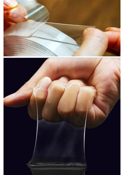 Ultra Güçlü Çift Taraflı 2 mt x 3 cm Çift Taraflı Nano Bant