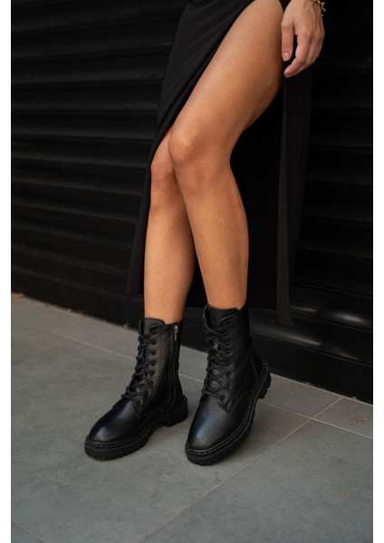 Mendy Siyah Rernkli Hakiki Deri Kadın Postal modelleri