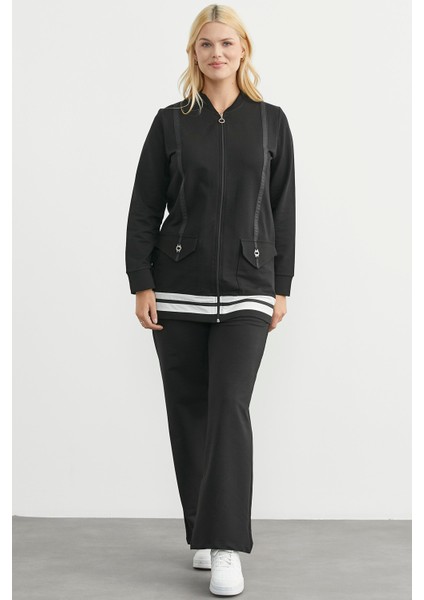 Tam Fermuarlı Tunik Eşofman Takım - Siyah fiyatları