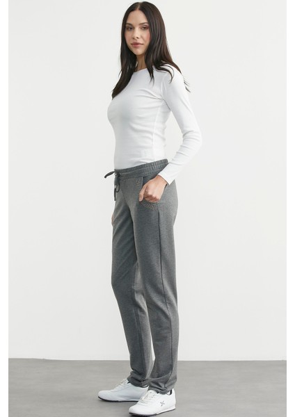 Taş Detaylı Cepli Eşofman Altı - Antrasit fiyatları