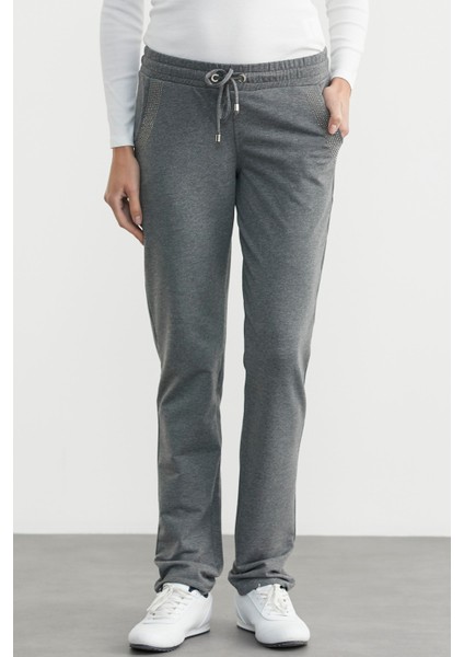 Taş Detaylı Cepli Eşofman Altı - Antrasit modelleri