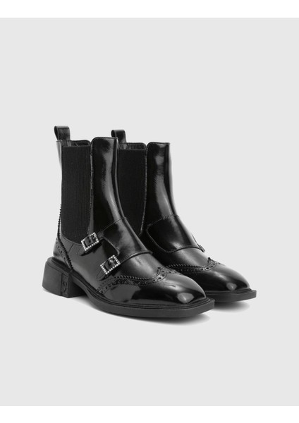 Sher Hakiki Rugan Deri Siyah Kadın Bot fiyatları