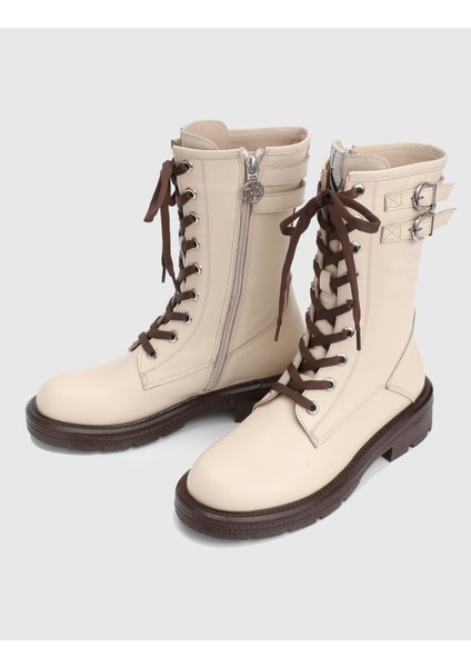 Furball Hakiki Deri Krem Kadın Bot fiyatları