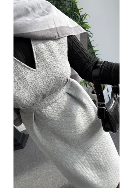 Gri Tüvit Tesettür Jile modelleri