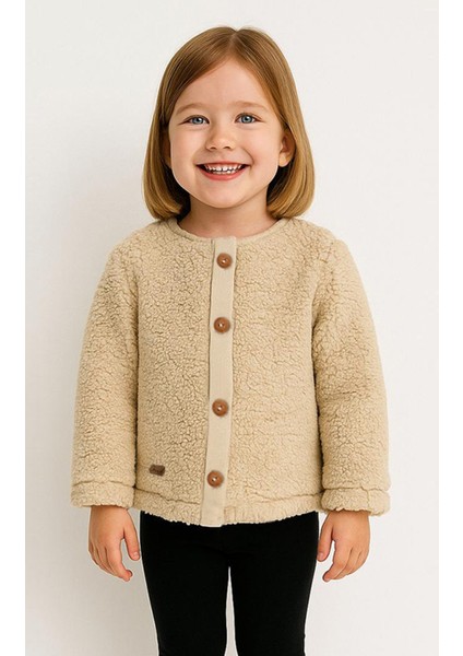 Kız Çocuk Astarlı Teddy Peluş Kumak Ceket - Hırka fiyatları