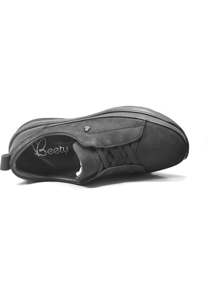 25BK.069 Hakiki Deri Lastikli Ortopedik Dolgu Topuklu Kadın Ayakkabı indirimleri