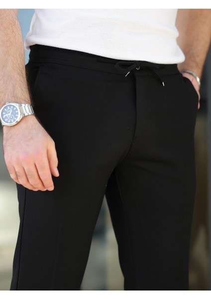 Rahat Şık Kolay Ütülenebilir Slim Fit Kumaş Jogger Pantolon
