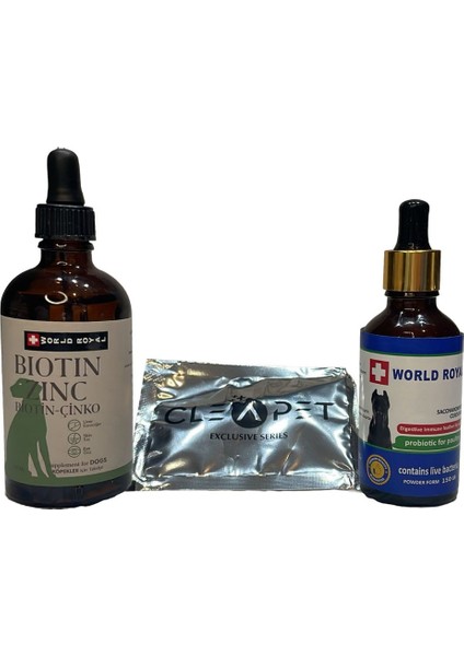 Köpek Biotin Çinko Probiyotik ve Nano Mendil