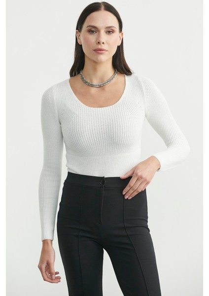 Fitilli Alttan Çıtçıtlı Triko Kazak - Kemik modelleri