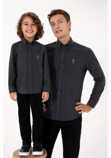Erkek Çocuk Antrasit Gömlek Desenli 50316670-VR006 fiyatları