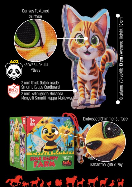 Bebekler Için Ilk Puzzle Yapboz Baby Çiftlik - 1 Yaş Üstü Montessori Eğitici Oyuncak modelleri