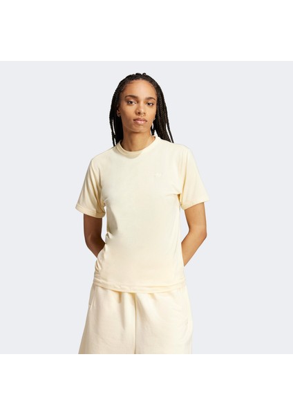 Premium Essentials Kadın Bej T-Shirt.-