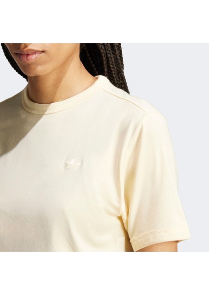 Premium Essentials Kadın Bej T-Shirt.- indirimleri