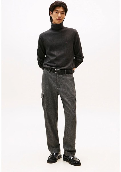 Erkek Regular Fit Kaşmir Karışımlı Balıkçı Yaka Kazak - Koyu Gri fiyatları