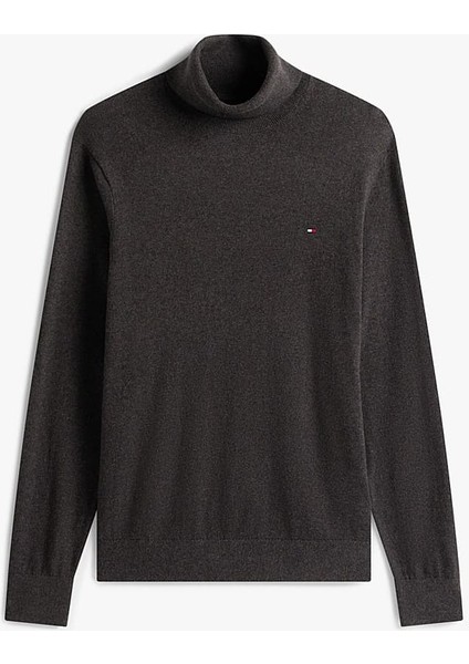 Erkek Regular Fit Kaşmir Karışımlı Balıkçı Yaka Kazak - Koyu Gri indirimleri