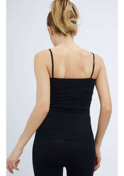 Elite Life Kadın Ip Askılı Iz Yapmaz Uzun Siyah Atlet 846 modelleri