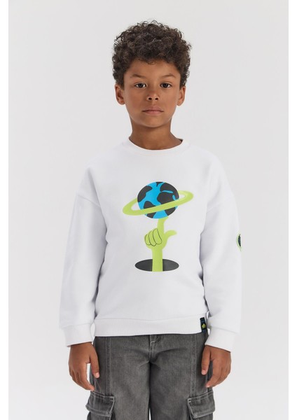 Bg Store Erkek Çocuk Beyaz Sweatshirt fiyatları