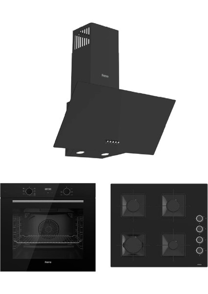 Flowart Serisi (QBL63CS-SS205-D086) Ankastre Set