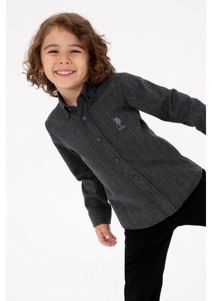 Erkek Çocuk Antrasit Gömlek Desenli 50316670-VR006 indirimleri
