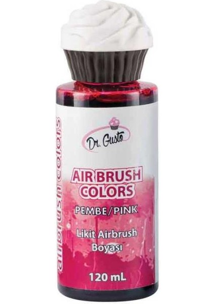 Airbrush Gıda Boyası Pembe 120 ml – Pasta, Tatlı ve Şeker Hamuru Için Hava Tabancası Boyası