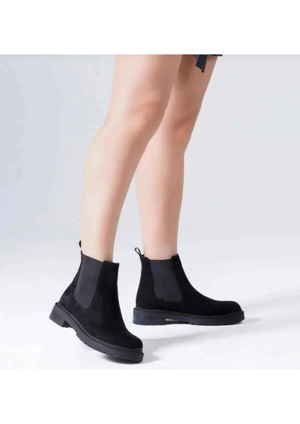 35-43 Hakiki Deri Kadın Nubuk Yanı Lastikli Rahat Kışlık Bot – Chelsi Model fırsatları