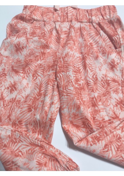 Kız Çocuk Pantolon Tişört Takım %100 Pamuk Nefes Alan Rahat Tarz Tasarım Cepli