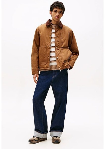 Erkek Kadife Yakalı Gabardin Iş Ceketi - Kahverengi modelleri