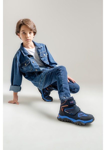 Erkek Çocuk Lacivert Su Geçirmez Anatomik Günlük Bot