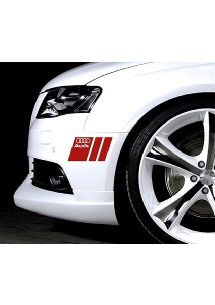 Audi Yan Kapı Logo ve Yazı Detaylı Sticker Etiket