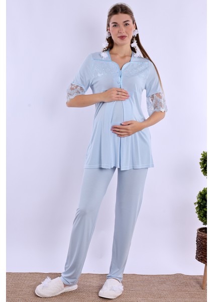 Mavi Hamile Lohusa Pijama Takımı fiyatları