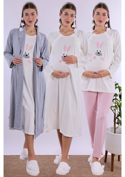 Pembe Hamile Lohusa Set