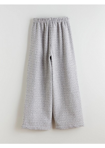Lcw Kids Gri Beli Lastikli Tüvit Kız Çocuk Pantolon